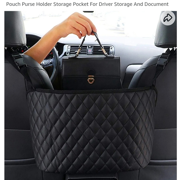 Bags Car Faux Leather Pocket Purse Holder Car Seat Console Storage